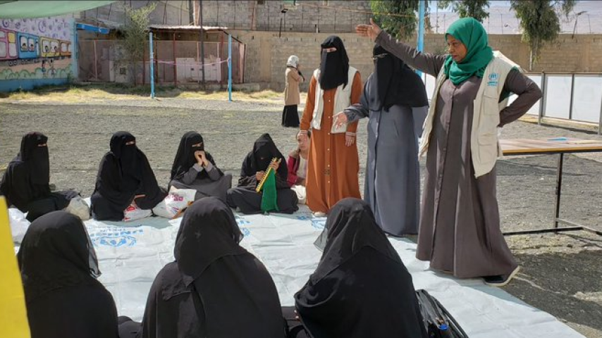 شؤون اللاجئين : 74 في المائة من النازحين في اليمن من النساء والأطفال