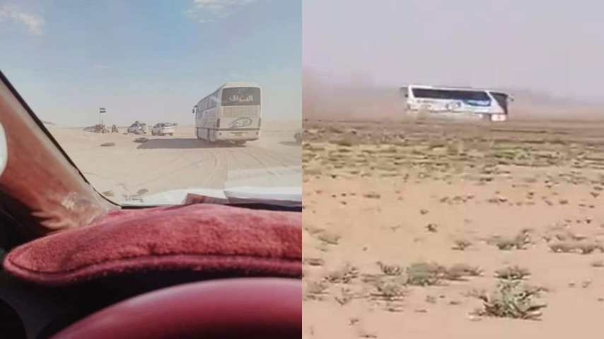 إصابة مسافرين جراء استهداف عناصر حوثية حافلة نقل جماعي على الطريق الصحراوي في الجوف