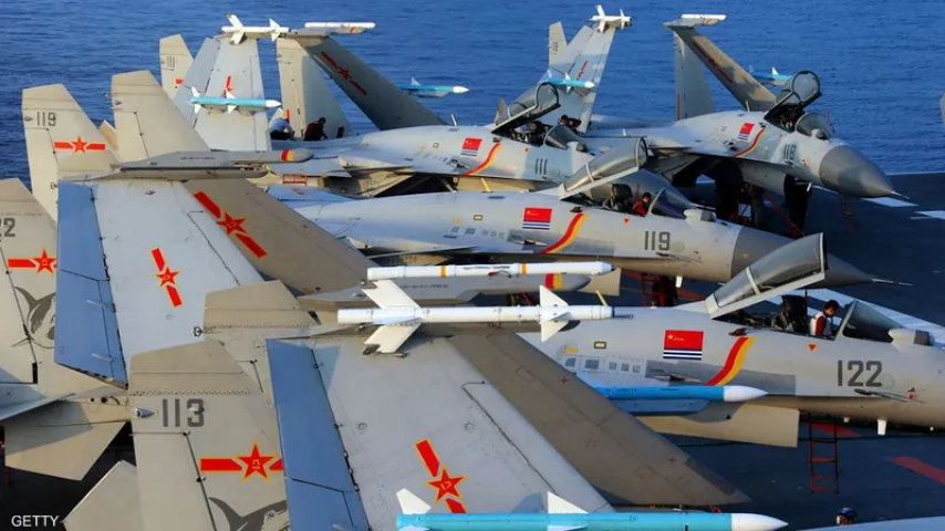 الصين تستعرض في سماء تايوان بـ 37 طائرة حربية
