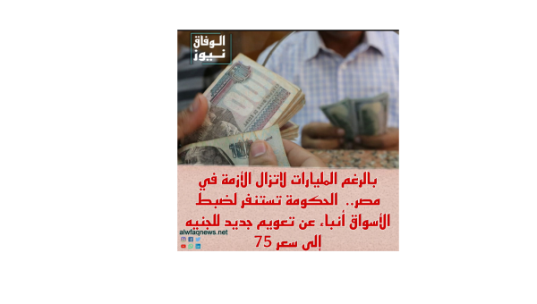 بالرغم المليارات لاتزال الأزمة في مصر.. الحكومة تستنفر لضبط الأسواق أنباء عن تعويم جديد للجنيه إلى سعر 75